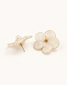 Fleur de Brume Earrings — back and side detail
