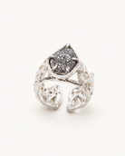 PlantsSorcery Lace Ring ps-rg-068 - grey druzy quartz
