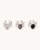 PlantsSorcery Lace Ring ps-rg-068 in white, grey and black - front view