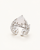 PlantsSorcery Lace Ring ps-rg-068 - white druzy quartz