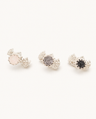 PlantsSorcery Lace Ring in white, grey and black - tilted view